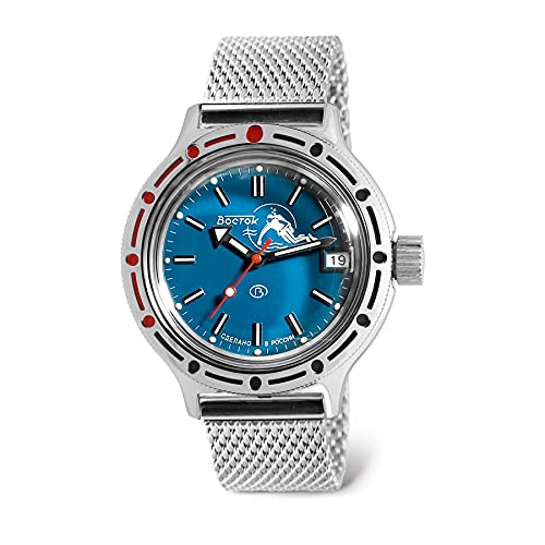 Vostok | Amphibia 420059 Scuba Dude Automatic Self-Winding Diver Wrist Watch | Milanese Bracelet