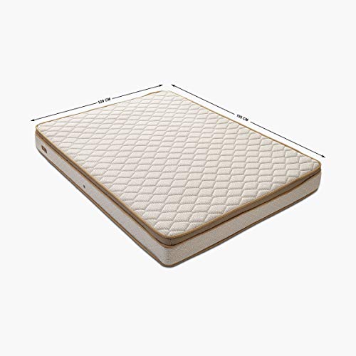 Image of Home Centre Restomax Pro 6 inch+2 inch Bonnel Spring Memory Foam Mattress with Box Top 120 x 195 cm