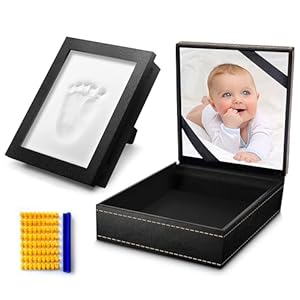 KAIJUNSHUN Baby Hand and Footprint Kit, Baby Footprint Kit, Baby Keepsake, New Mom and Newborn Gift
