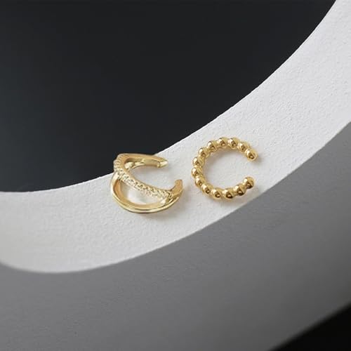 Image of Ear Cuffs Non Piercing 14K Gold Plated Ear Cuff Earrings for Women Trendy Clip on Cartilage Earring Stacks Non Pierced Adjustable Fake Earrings Set Jewelry Christmas Gift 2026 Stocking Stuffers