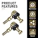 Bawkars 2 PCS M10 ATV Tie Rod Ends Kit, Heavy-Duty Left & Right Hand Thread Swing Arm Replacement, Swing Arm Ball Joint Off-Road Vehicle Parts, Universal for Four Wheeler, Go Kart, Moped (Gold)