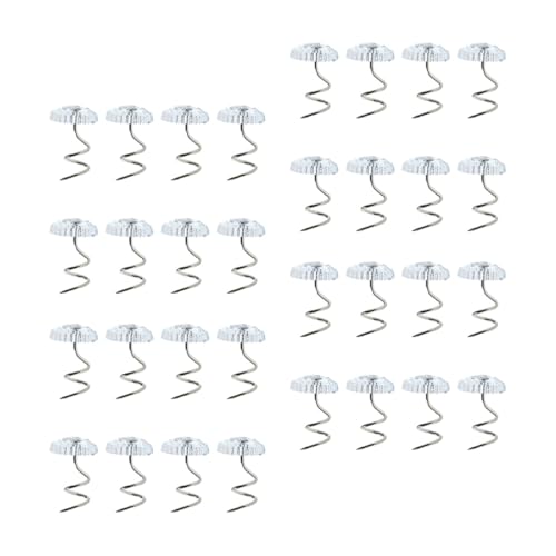 KALLORY 60 Pasadores de Fijación en Espiral para Tapicería de Acero Inoxidable, Fáciles de Desmontar, Antideslizantes para Sábanas y Faldones de Cama