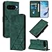 SptPofp for Googe Pixel 10 / Googe Pixel 10 Pro 5G Case Leather Wallet, Flip Folio Cover PU Leather Kickstand Card Slots Holder Magnetic Clasp Shockproof Protective Phone Case for Women Men,Green