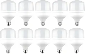 Kit 10 Lâmpada Led Bulbo 50w Alta Potência 6500k Luz Branca Fria