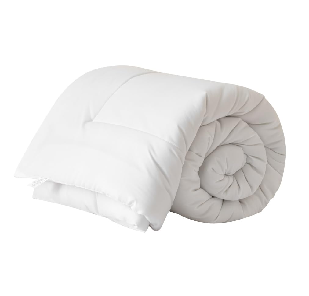 Good Nite Edredón de Invierno de 135 x 200 cm, 460 g/m², cálido, para el Invierno, con Relleno de poliéster, Microfibra, Color Blanco, 135 x 200 cm