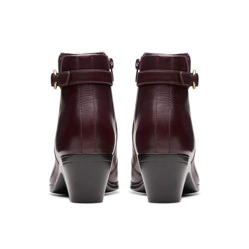 Clarks Clarks Collection Women's Emily 2 Belle Fashion Boot, Wine Leather, 7.5 Wide US