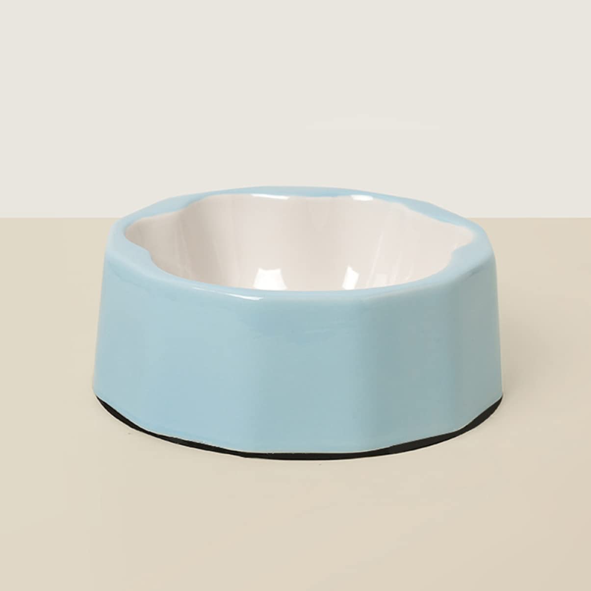 BCOATH Chic Slanted Cat Bowl Ceramic Pet Feeder with Stable Base Elegant Design for Easy Feeding for Cats and Dogs and Easy to Clean for Wet