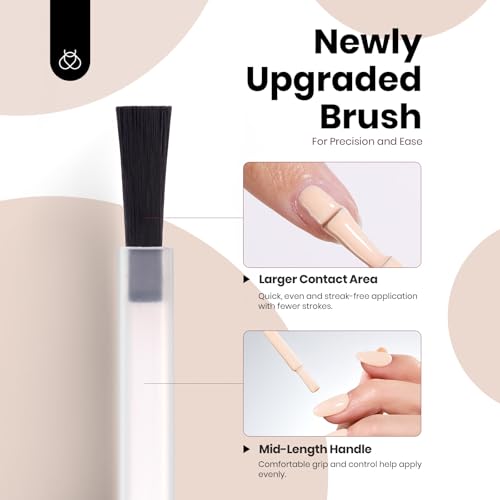 Image of Beetles Nude Gel Nail Polish Set, 6 Colors 15ml Neutral Brown UV Gel | 6 full-size 15ml nude gel colors for neutral brown manicures and DIY nail art; cure with a UV /LED lamp.