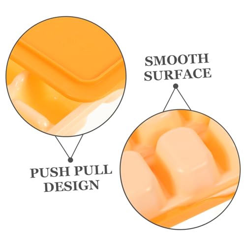 VICASKY 2 cubiteras naranja para hielo fácil uso miniatura 7