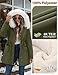 UMIPUBO Women's Winter Parka Fleece Lined Jacket Thicken Puffer Coat with Removable Fur Trim Warm Anoraks Outwear with Hood(Military Green,L)