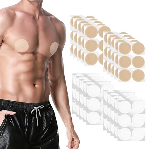 120 pièces Cache-Tétons Homme - Invisible Anti-frottement Respirant Jetable – Protection Téton Running – Prévenir Les frottements des Mamelons Sport...