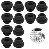 DORKIN Cocina para caravanas, 12 anillos de goma negros, compatibles con soportes de 5 mm de diámetro, incluidas las marcas Dometic, Smev y Thetford.