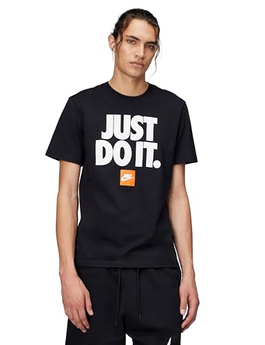 Nike Mens Club Just Do It Graphic T-Shirt Black Small