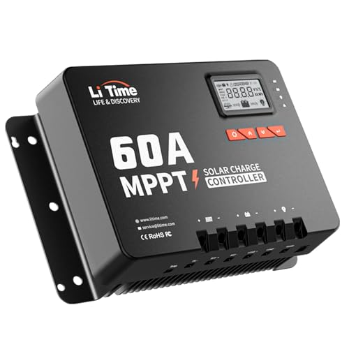 Image of LiTime 48V 60A MPPT Solar Charge Controller, Bluetooth, 150V Max Input
