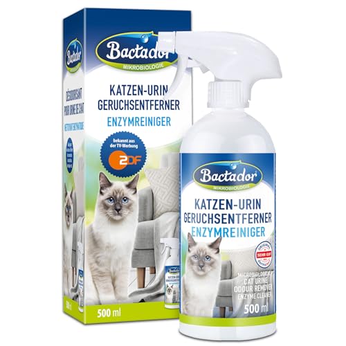 Bactador Enzymreiniger Katzenurin Spray 500ml - Katzenurin Entferner, Mikrobiologischer...
