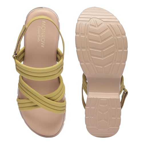 Image of MONROW Fancy and Stylish Trendy and Lightweight Casual Regularwear Vegan Flatform For Women and Girls