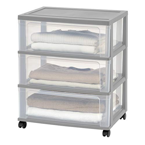 La Mejor Selección de Cajonera Plastico Walmart los 5 más buscados. 47 IRIS USA Carro de Almacenamiento con 3 Cajones Amplios y Ruedas, Cómoda de Plástico Rodante para Casa, Armario, Baño, Oficina, Lavandería, Cocina, Guardería y Dormitorio...