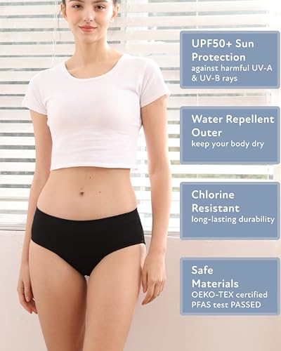 Goat Union Period Swim Bottoms for Women and Teens, Medium Flow & Mid-Rise, UPF50+ UV-A/UV-B Protection & Chlorine Resistant3