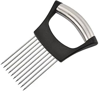 Stainless Steel Onion Holder for Slicing, Onion Cutter for Slicing and Storage of Avocados Lemon Potato Tomato Carrots and Other Vegetable Stalking Fork