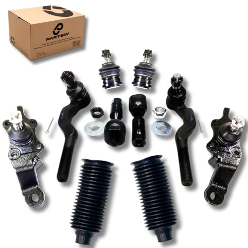 PartsW 10pc Front Suspension Steering Kit for Toyota Tacoma 1995-2004 4WD, for Tacoma PreRunner 1998-2004 2WD