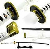 MedievalDepot One Piece Metal Katana Collection – Anime-Inspired Decorative Samurai Replicas (Wado Ichimonji with Stand)