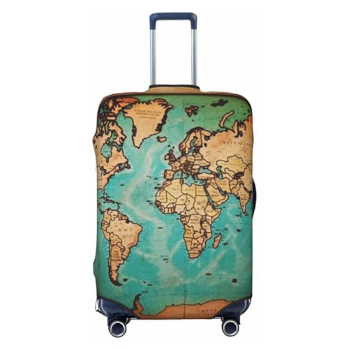 Luggage Cover travel world1 Travel Luggage Covers Thicker Elastic Suitcase Cover Dustproof Baggage Cover Scratch-Resistant Suitcase Cover Protector Fit 18-32 Inch Luggage Large