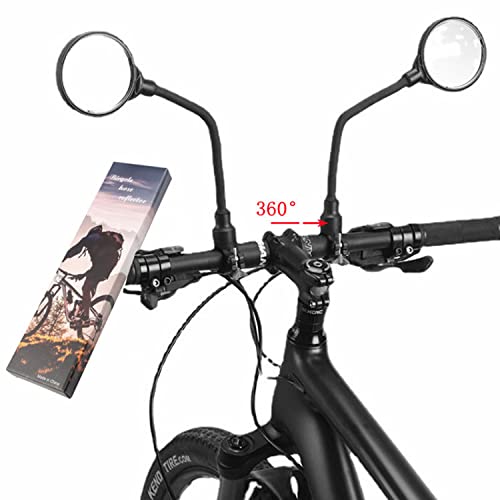 zalati Bike Mirror 1 Pair Adjustable Rear Acrylic View Mirrors with Metal Rod on Handlebar for Mountain Road Bike Bicycle Electric Motorcycle - Image 2