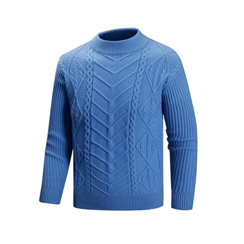 Cambkatl Men's Stylish Textured Crewneck Sweaters - 2025 Fall Stretch Casual Long Sleeve Cable Knitted Pullover Sweater Tops4
