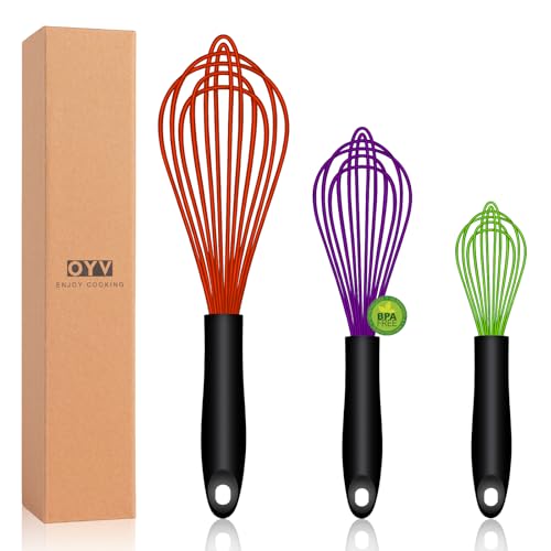 Dishwasher Safe Silicone Whisk Set of 3