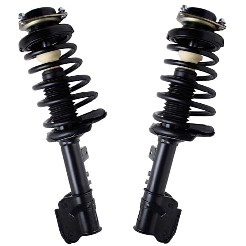Image of Detroit Axle - RWD 2pc Front Struts for 1999-2001 Nissan Pathfinder 2001 INFINITI QX4, Struts with Coil Spring Assembly Replacement Suspension