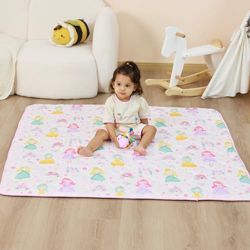 Image of Lasoftan Baby Play Mat, Extra Thicker & Large Baby Mat for Floor, Soft Non-Slip Cushioned Play Mats for Babies, Toddlers, Foldable and Washable Baby Play Mat
