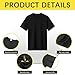 ORJ 2 Pack Black t Shirts for Men,Crew Neck Short Sleeve Men's Undershirt,Plain Black Workout Polyester Blank tee Bulk
