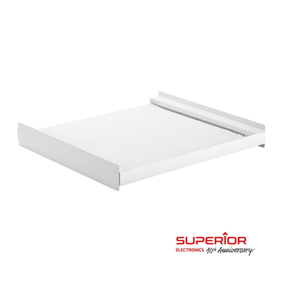 Tower pro - Kit de superposición lavadora + secadora, Soporte para superponer lavadora y secadora, con estante extraíble SUPSLW001