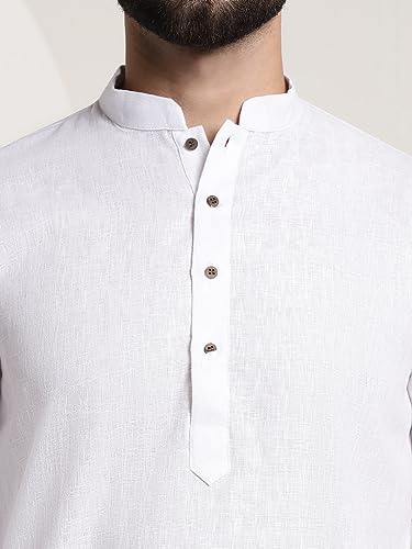 Image of SOJANYA (Since 1958 Men's Cotton Blend Checked Kurta and Churidar Pyjama Set