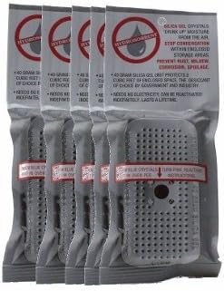 Deshumidificador desecante de gel de sĂlice de 1.41oz 4x2x12, paquete de 5 Deshumidificador desecante de gel de sĂlice de 1.41oz 4x2x12, paquete de 5