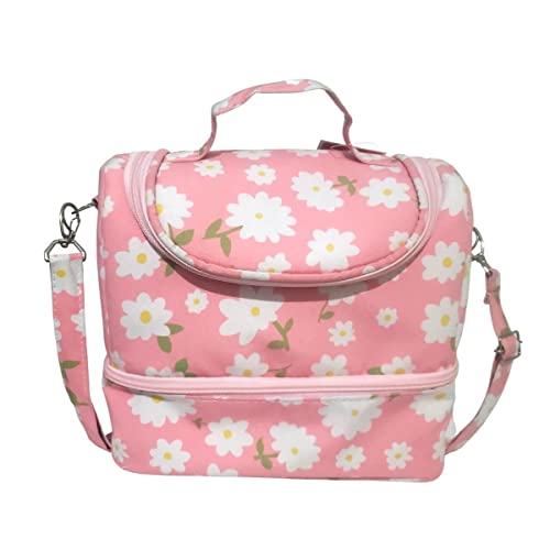 Bolsa Lancheira Térmica com 2 Compartimentos tema FLORAL