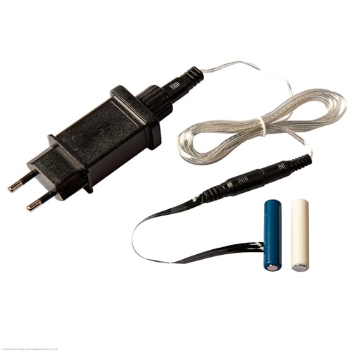 Hellum Adaptador de batería, Adaptador de Fuente de alimentación de 3 V, Repuesto de batería para Pilas AAA x 2 Unidades con cavo da 1,8 m per decorazioni luminose a batteria 150506