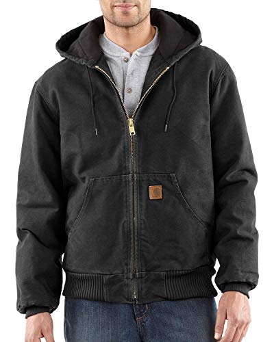Image of Carhartt Men's Big-Tall Quilted Flannel Lined Sandstone Active Jacket