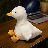 Ente Kuscheltier, Plüschtier Ente süße Spielzeug plüsch Ente Einfache Stofftier, zum Spielen und Kuscheln, Geschenk für Kinder Mädchen (35 cm,Weiß)