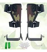 kilogorge 木登り器 木登り道具 木登りスパイク 直立木登りツール ベルクロデザイン 滑り止めクライミングツリースパイクシートベルト付き、調節可能なリストストラップ付き 落下防止 林業用...