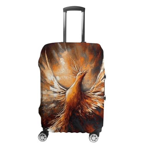 Abstract Phoenix Luggage Cover, Elastic Luggage Protector Fits 19-32in Suitcases, Washable & Anti-Scratch Suitcase Cover for Men Women M