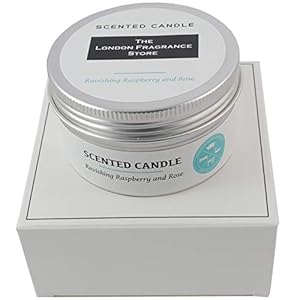 THE LONDON FRAGRANCE STORE – Luxus Duft Kerze – Hochwertige Duftöle – Bezaubernde Himbeere und Rose – Unser Wachs Hält…