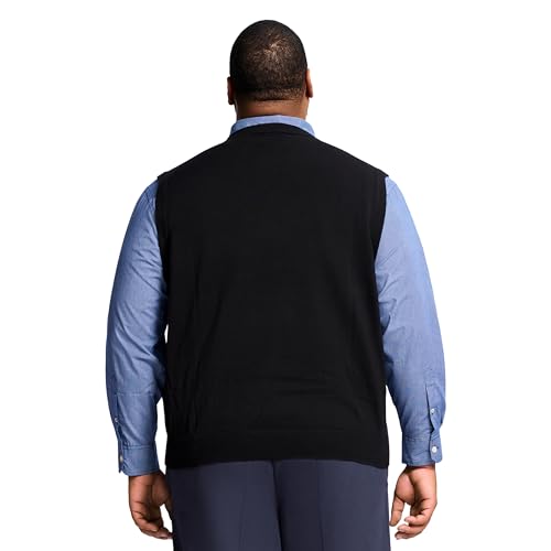 Image of Izod Men's Big and Tall Premium Essentials Solid V-Neck 12 Gauge Vest Pullover