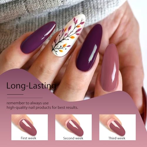 Set de 8 esmaltes en gel colores otoñales miniatura 4