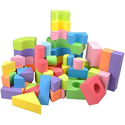 EQLEF® 50 PCS Bloques de construcción de EVA suave no tóxicos para niños Cover