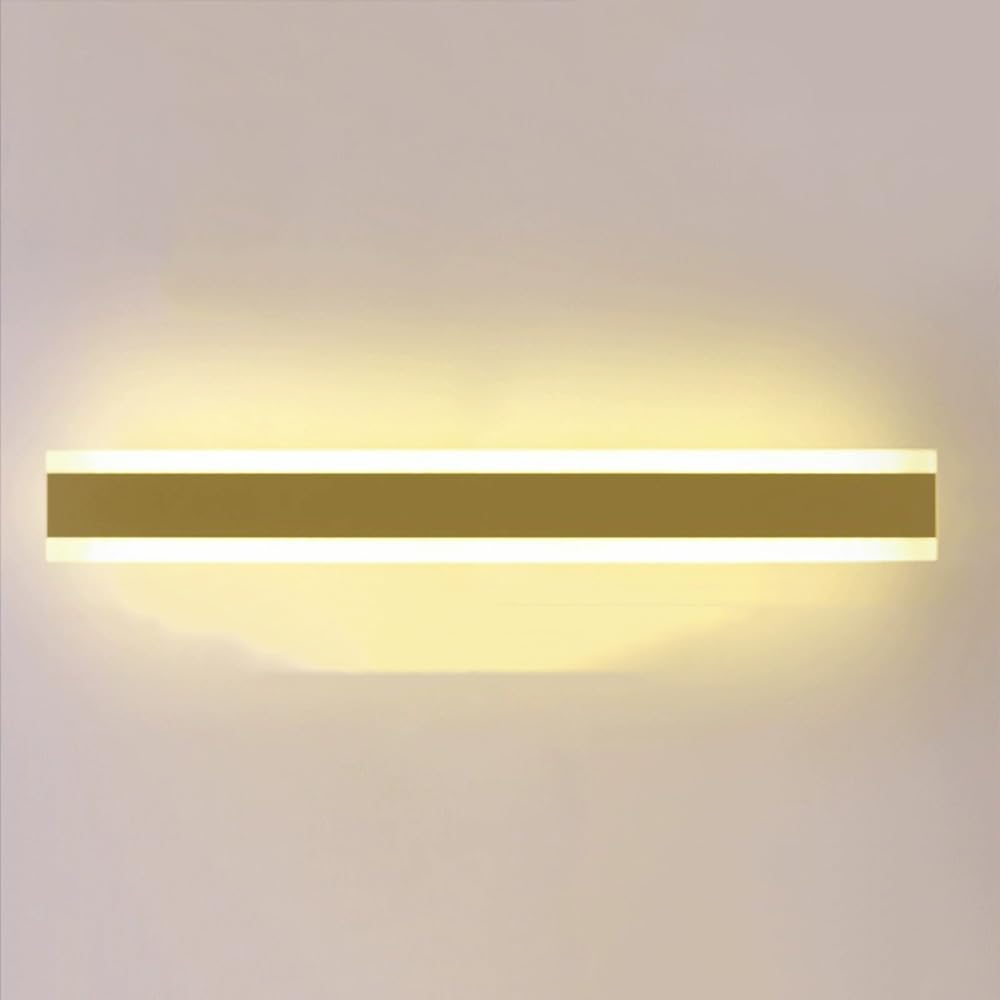 Lámpara de pared lineal para pasillos oscuros con luz LED rectangular