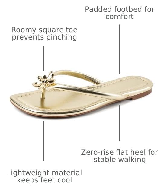 Image of DREAMSTORY Womens Beaded Flip Flops Beach Jeweled Thong Sandals