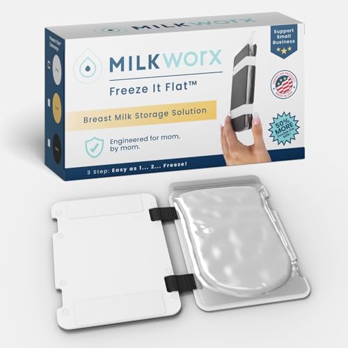 Image of MILKWORX Freeze It Flat Breast Milk Storage Bag Freezer Organizer - Space-Saving Freezer System for Breastmilk Storage Bags - Breast Pump Accessories - Breast Milk Freezer Organizer Made in The USA