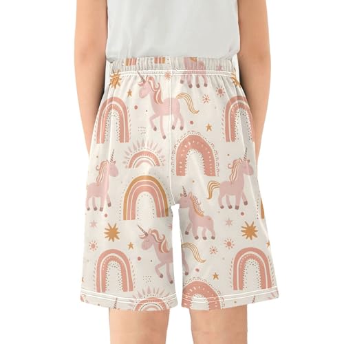 ALAZA Rainbow Horse Unicorn Star Pajama Shorts Sleep Shorts Pant Lounge Pajama Bottoms Elastic Waist with Pockets2