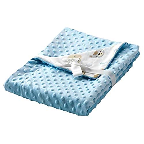 Couverture bébé anti-froid Dubidu Textiles Mora 80x110 cm berceau bleu